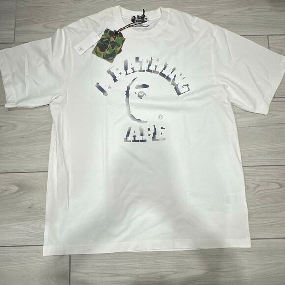 NWT a bathing ape garment-dye spray-print T-shirt size medium - Picture 1 of 10